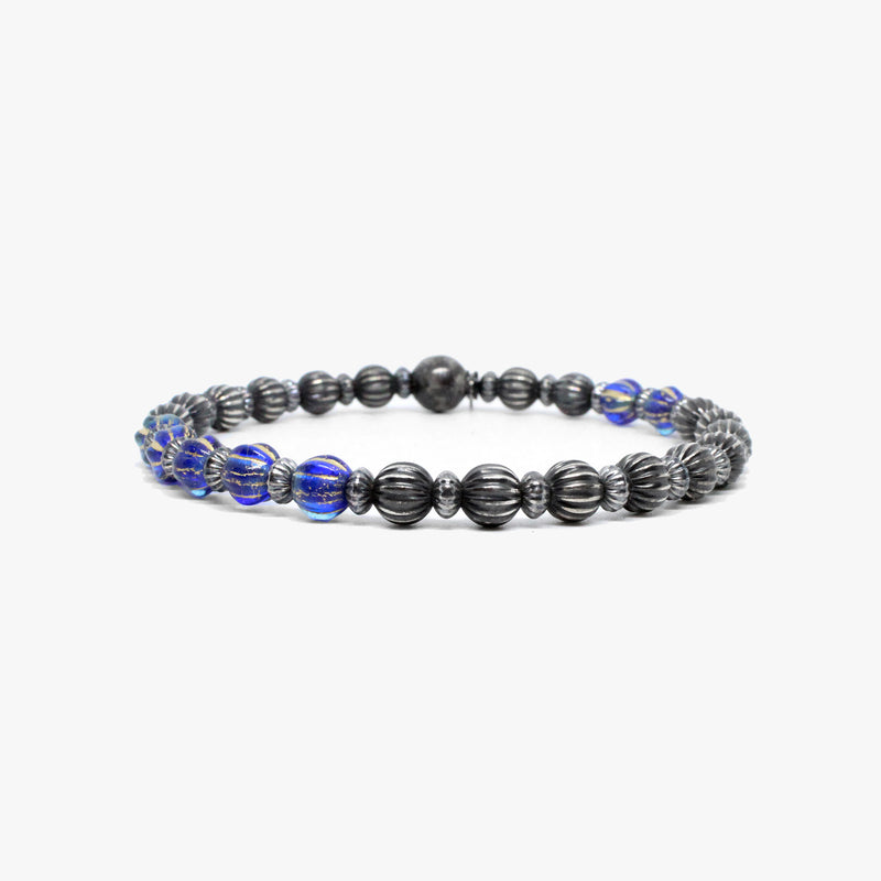 Antiqued Corrugated Sterling Beads
