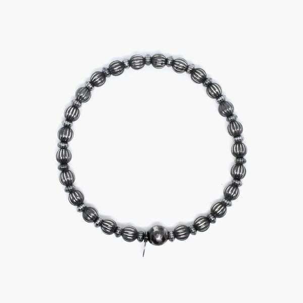 Antiqued Corrugated Sterling Beads