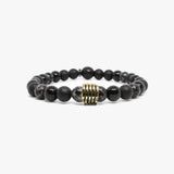 Solid Gold Coil, Gemstone Bracelet