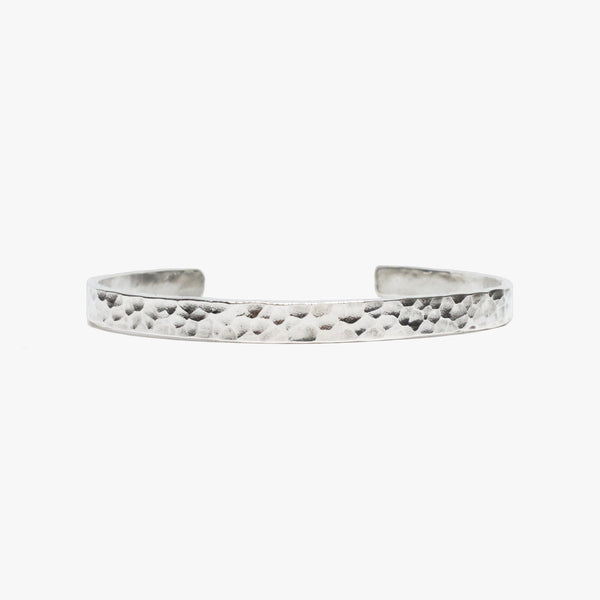 High Polish, Hammered Sterling Cuff