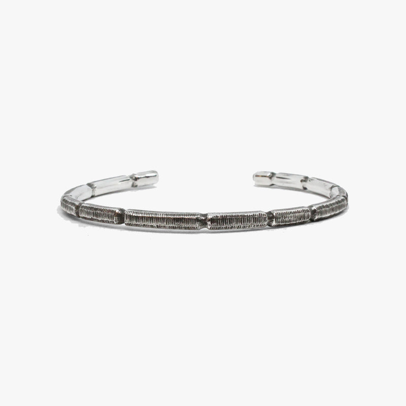 Notched Sterling Silver Cuff