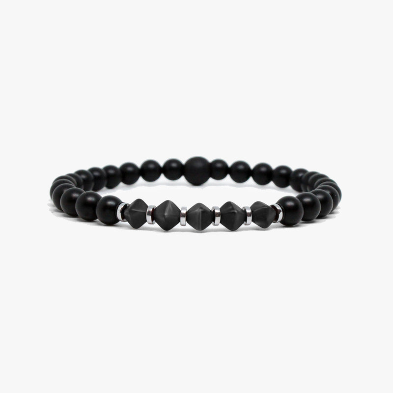 Bicone Czech Glass, Black Onyx