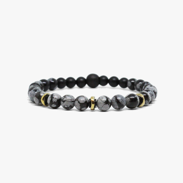Snowflake Obsidian, Gold Hematite