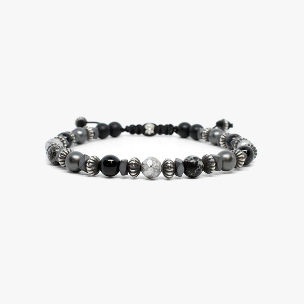 Druzy Crystal, Black Pearl, Sterling