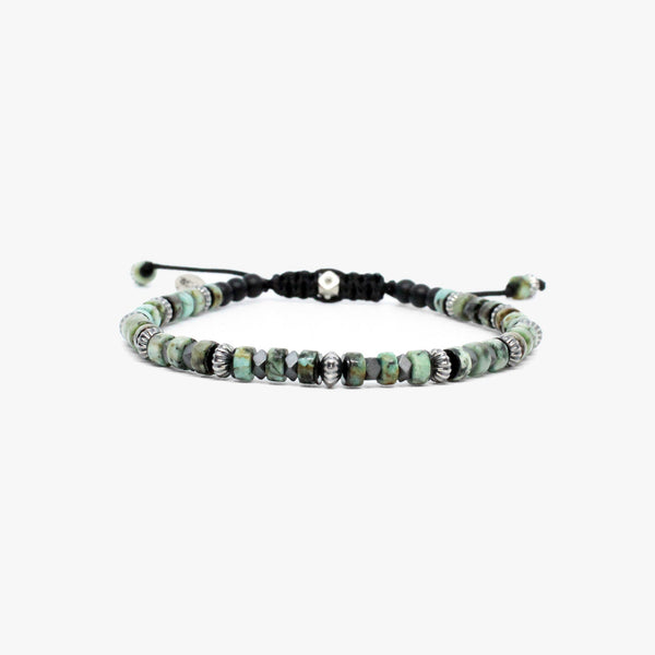 Turquoise Gemstone, Faceted Hematite