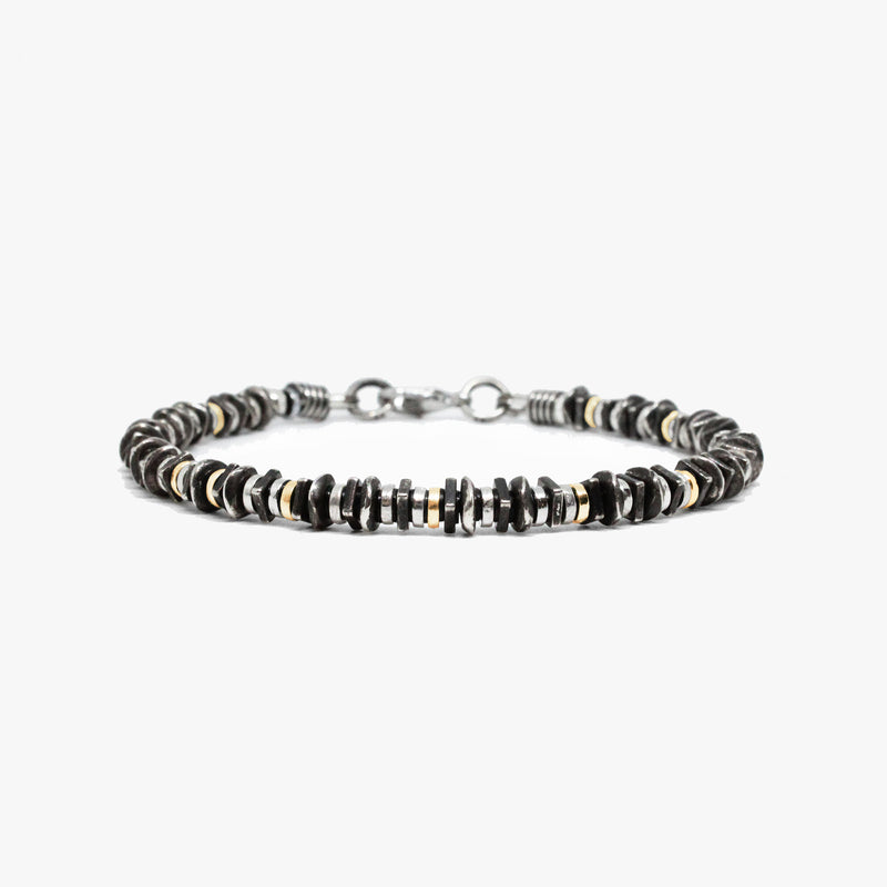 Jagged Sterling and 14K Gold