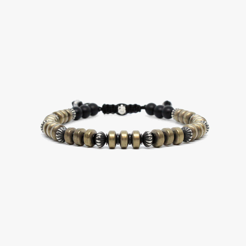 Gold Hematite and Sterling