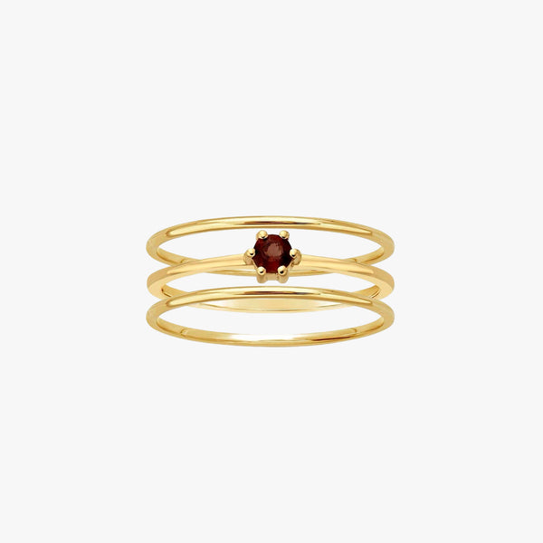 Garnet and 14K Gold