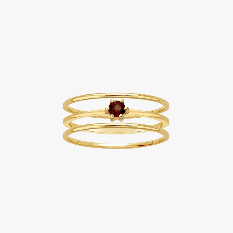 Garnet and 14K Gold