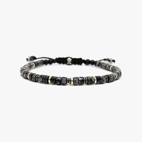 Snowflake Obsidian, 14K Gold