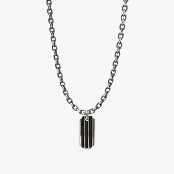Knife Edge Sterling Tag Necklace