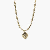 Rustic Solid Gold Medallion Necklace