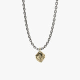 Rustic Solid Gold Medallion Necklace