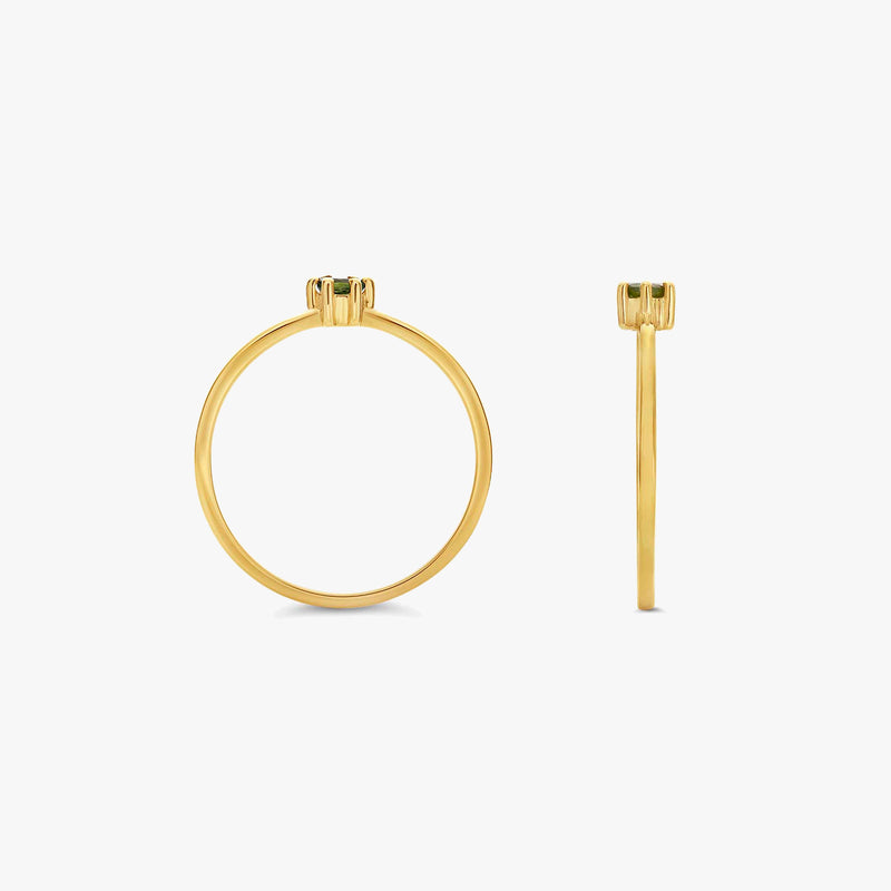 Peridot and 14K Gold