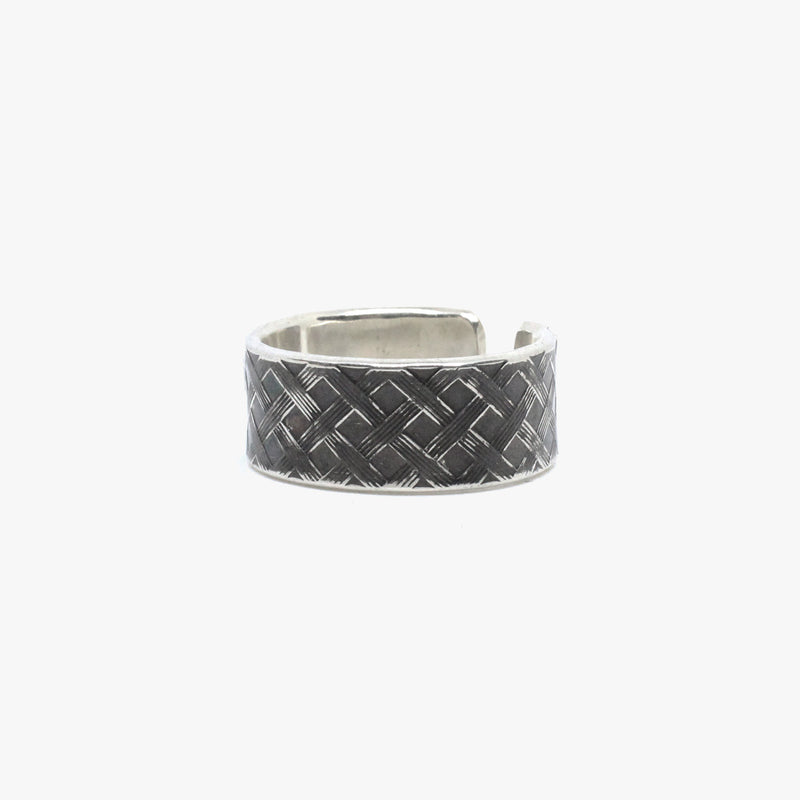 Crosshatch Sterling Ring