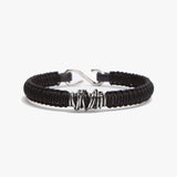 Large Sterling Wrap, Braided Strap