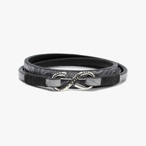 Floral Leather, Sterling Clasp