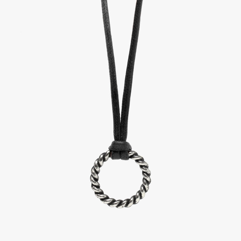 Twisted Sterling Ring Necklace