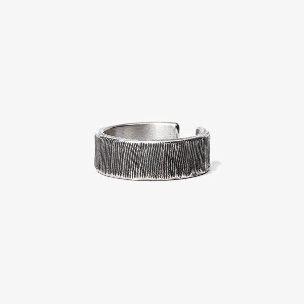 Etched Sterling Silver Ring